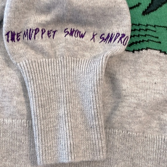SANDRO X The Muppet Show Kermit The Frog 100% Merino Wool collectable sweater - Picture 5 of 16